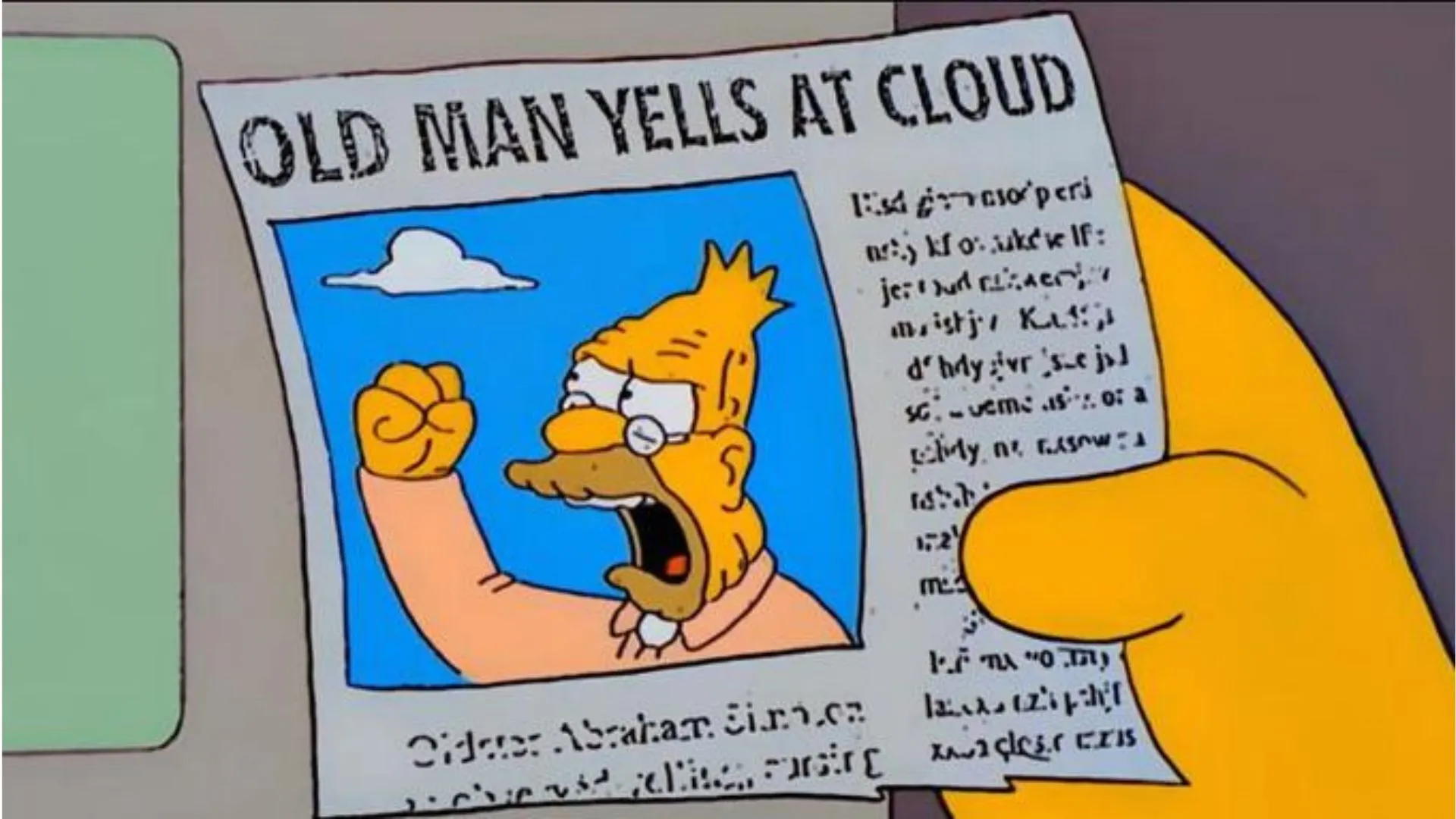 Old man yells at clouds